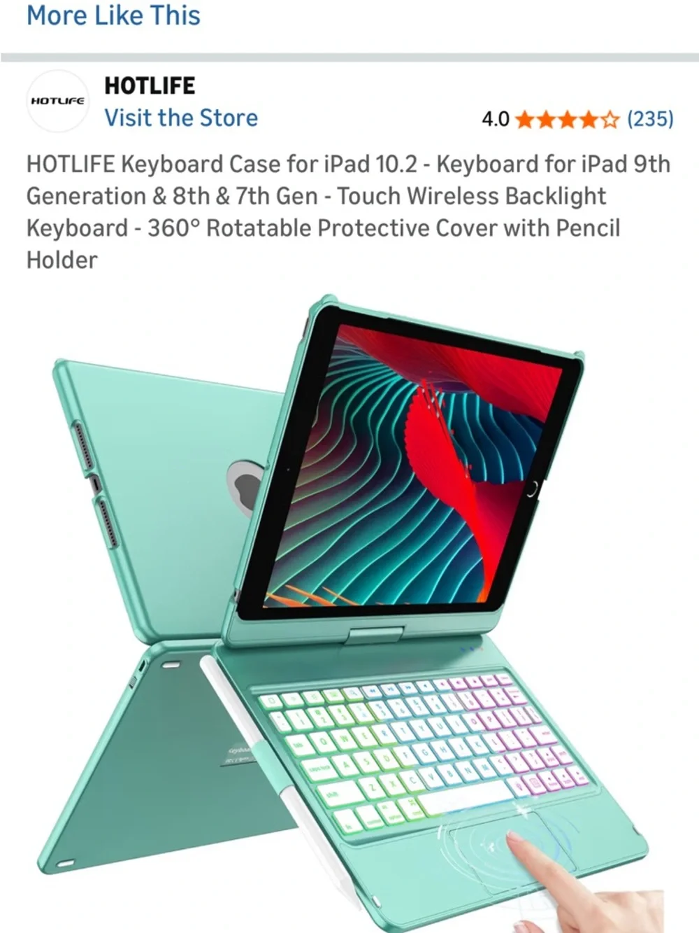 2 Tablet Keyboard Case Duo in Teal and Seafoam
